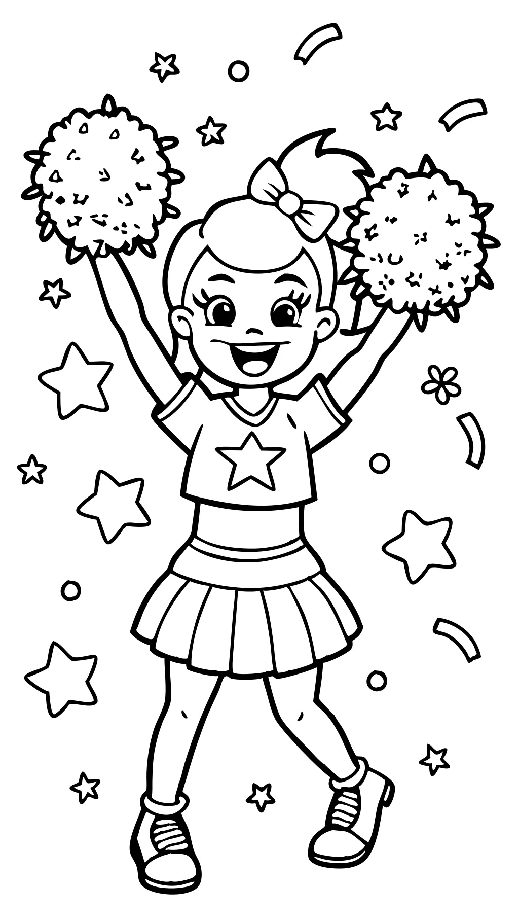 coloring pages cheerleader